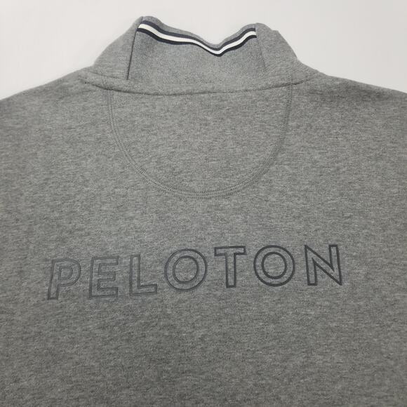 Peloton x Fourlaps Sweatshirt Mens Large Pullover Grey Rush 1/4 Zip Reflective - Picture 12 of 15